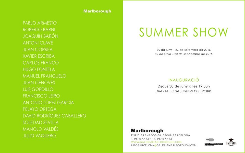Summer Show en la Galería íMarlborough Barcelona 2016